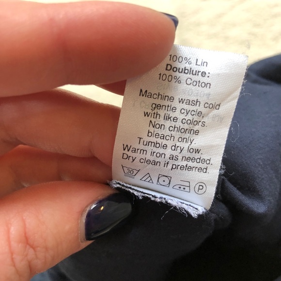 J. Crew City Mini Navy Linen - Picture 5 of 5